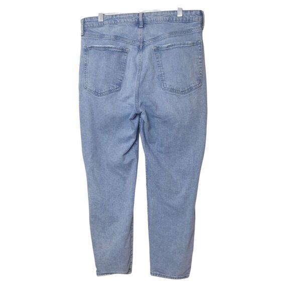Old Navy Women’s Straight High-Rise Jeans Sz 14 Light Wash Denim O.G. Y2K Retro - Picture 2 of 7